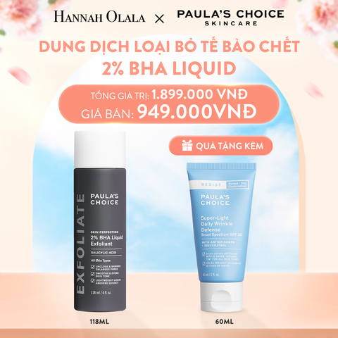  A633_DEAL 4: [BEST SELLER] DUNG DỊCH TẨY TẾ BÀO CHẾT PAULA'S CHOICE SKIN PERFECTING 2% BHA LIQUID EXFOLIANT 118 ML 