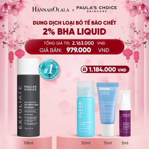  DEAL 1: DUNG DỊCH TẨY TẾ BÀO CHẾT PAULA'S CHOICE 2% BHA 118 ML 