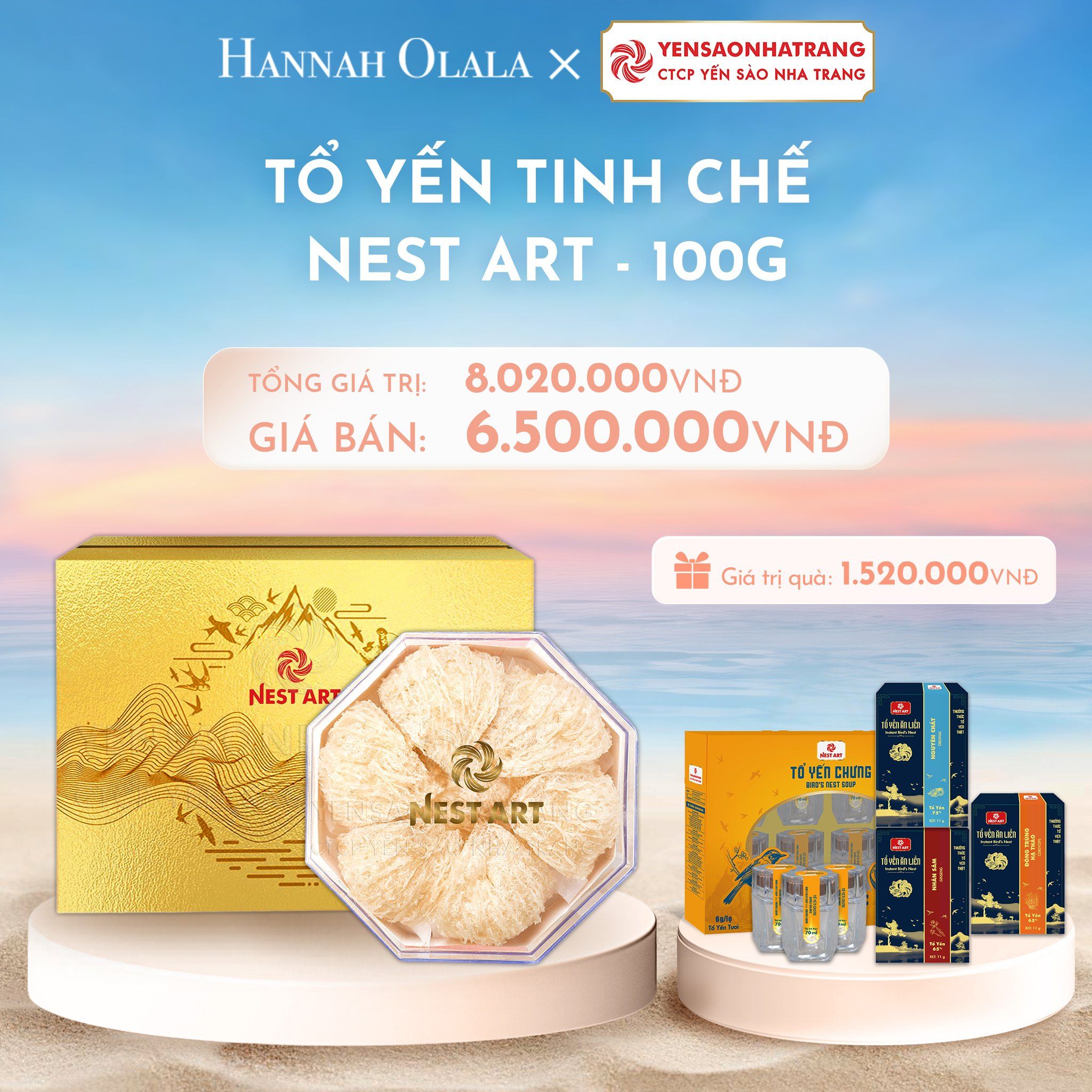  C1080_DEAL 10: TỔ YẾN TINH CHẾ NA - 100g 