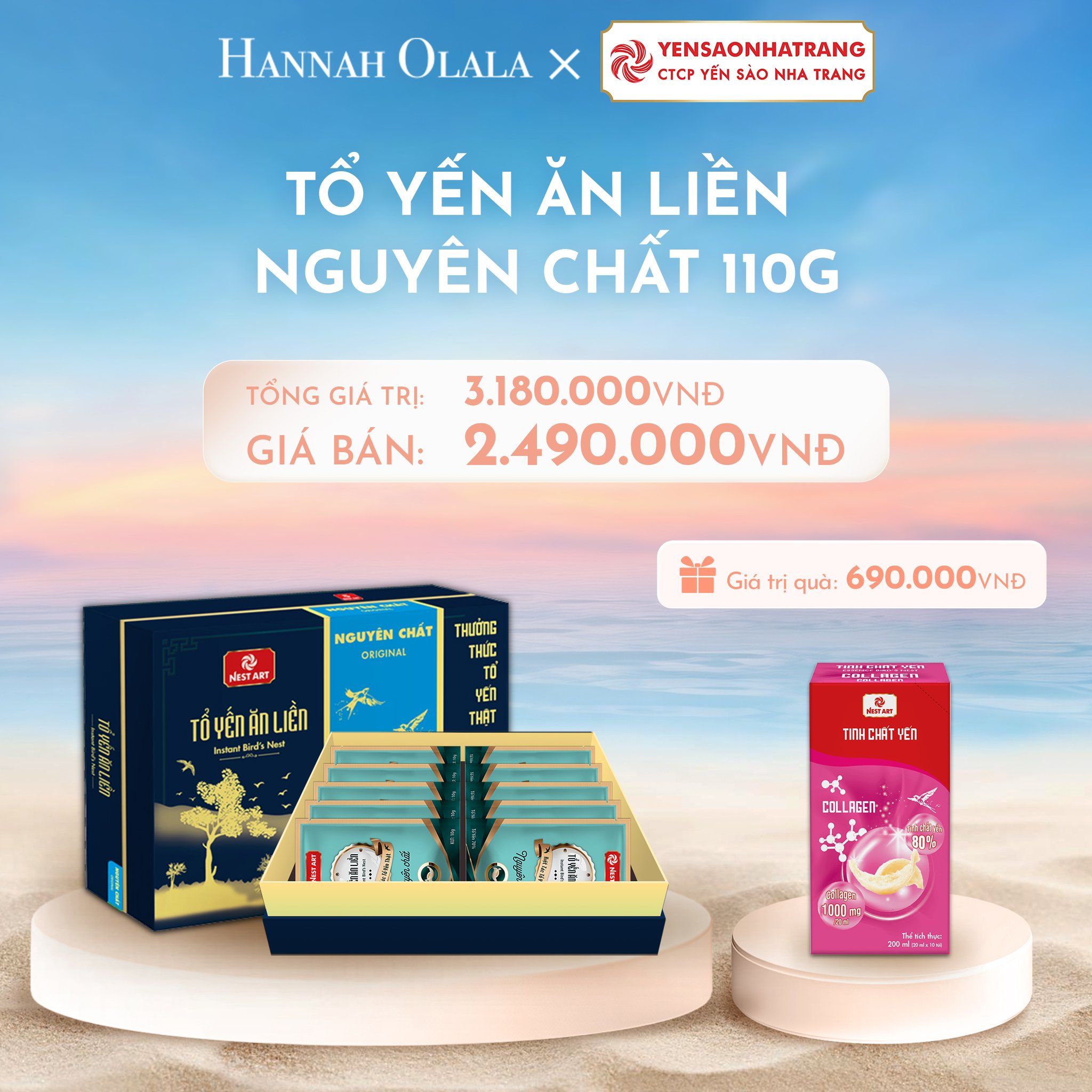  C1085_DEAL 06: TỔ YẾN ĂN LIỀN NGUYÊN CHẤT 110G 