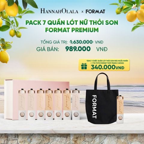  PACK 7 QUẦN LÓT NỮ THỎI SON FORMAT PREMIUM - 10006524 - DEAL 7 - A165 