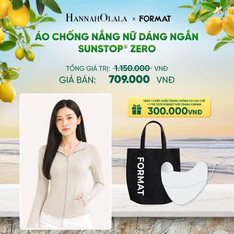  MẪU MỚI 2026 - ÁO CHỐNG NẮNG DÁNG NGẮN FORMAT CHẤT THUN LẠNH CO DÃN LÀM MÁT SUNSTOP ZERO - 10006060 - DEAL 3 - A103 