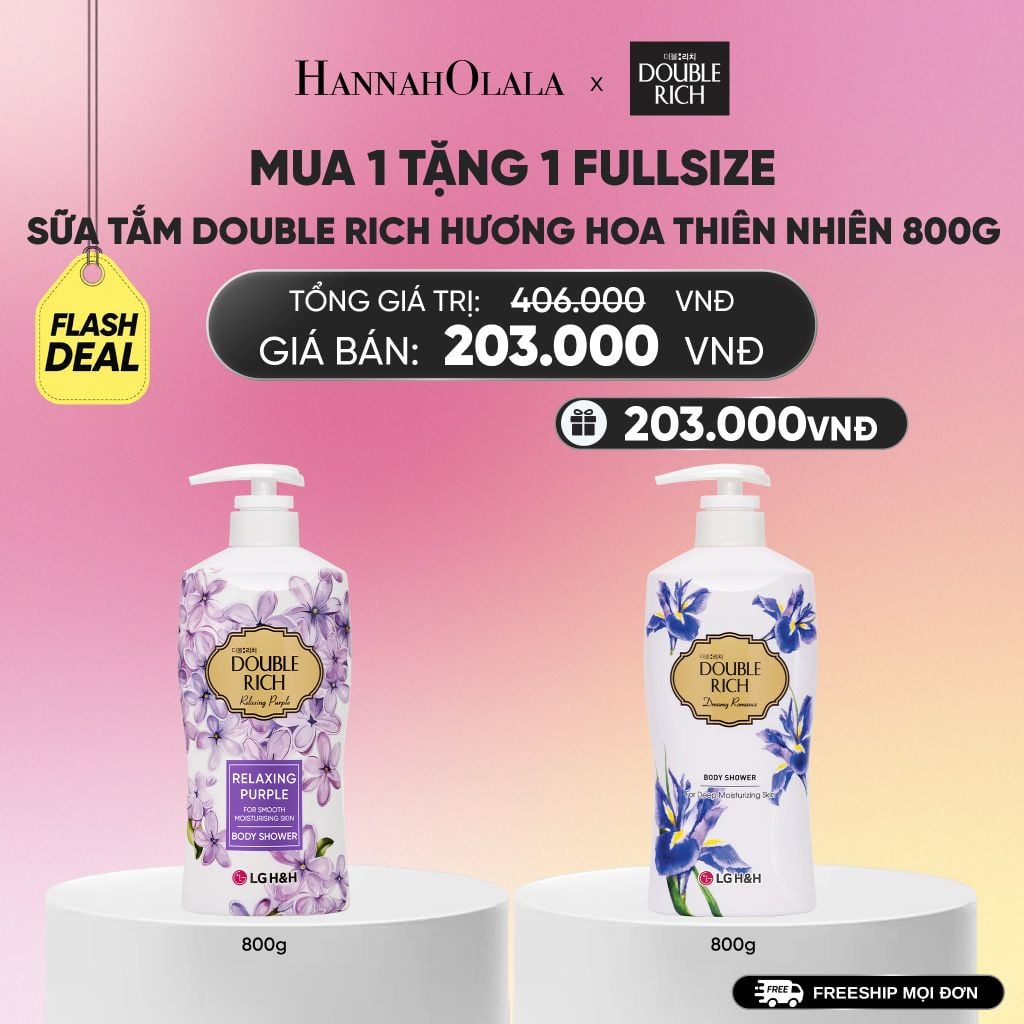  SỮA TẮM DOUBLE RICH HƯƠNG HOA CHIẾT XUẤT TỪ THIÊN NHIÊN 800ML_A1750 