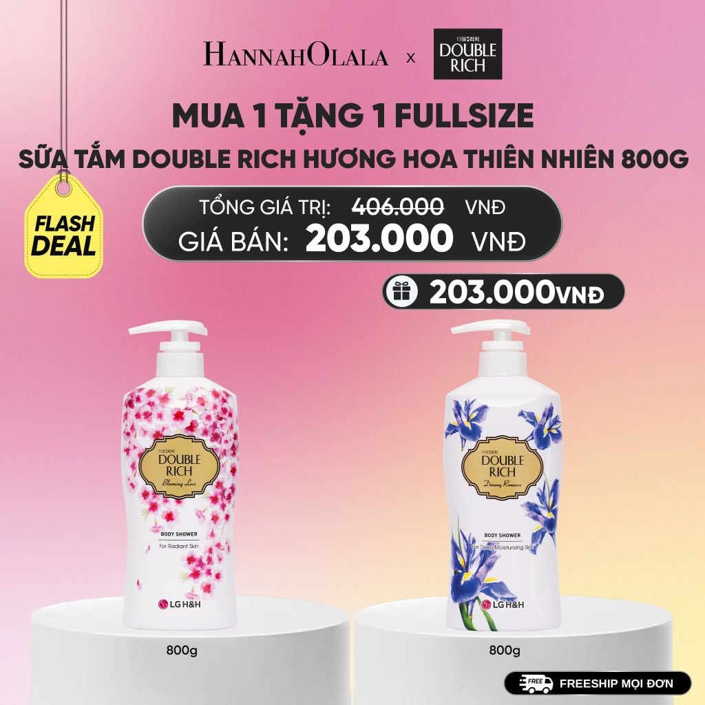 SỮA TẮM DOUBLE RICH HƯƠNG HOA CHIẾT XUẤT TỪ THIÊN NHIÊN 800ML_A1750 