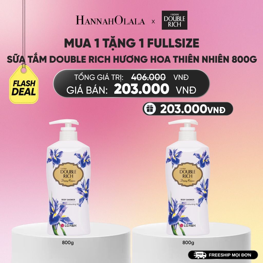  SỮA TẮM DOUBLE RICH HƯƠNG HOA CHIẾT XUẤT TỪ THIÊN NHIÊN 800ML_A1750 