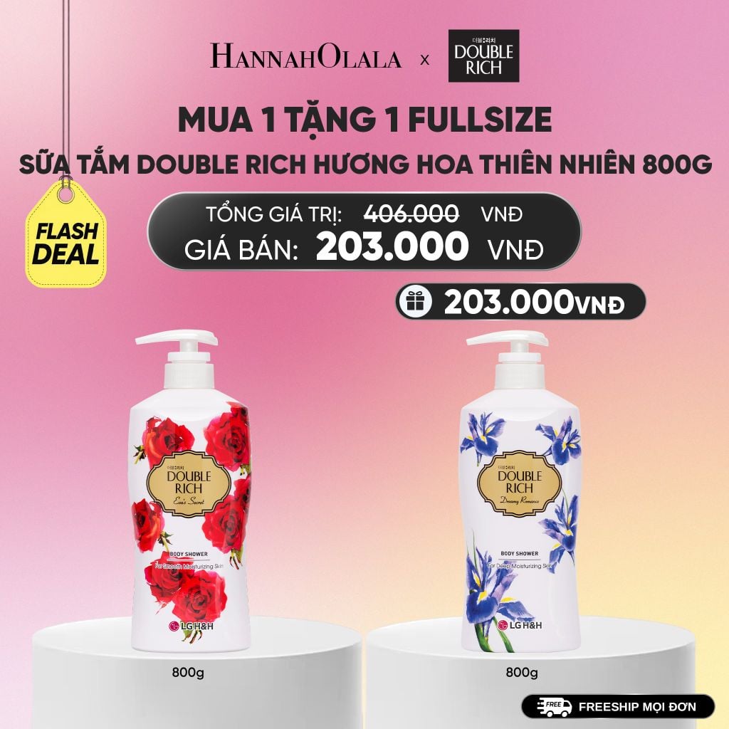  SỮA TẮM DOUBLE RICH HƯƠNG HOA CHIẾT XUẤT TỪ THIÊN NHIÊN 800ML_A1750 
