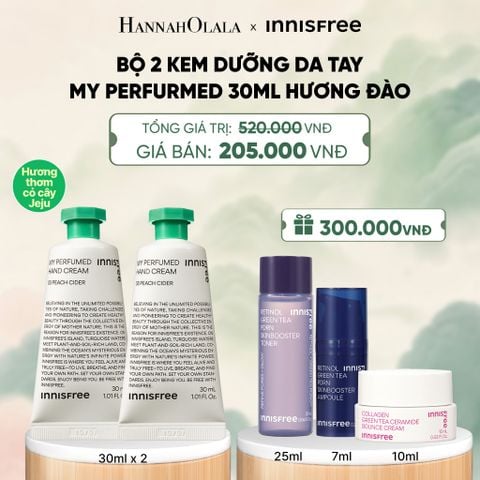  BỘ 2 KEM DƯỠNG DA TAY HƯƠNG NƯỚC HOA INNISFREE JEJU LIFE PERFUMED HAND CREAM 30ML - HƯƠNG ĐÀO - A1616 