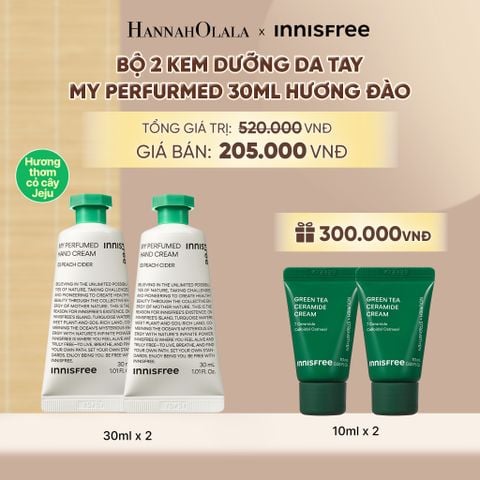  BỘ 2 KEM DƯỠNG DA TAY HƯƠNG NƯỚC HOA INNISFREE JEJU LIFE PERFUMED HAND CREAM 30ML - HƯƠNG ĐÀO - A542 