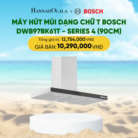  MÁY HÚT MÙI DẠNG CHỮ T BOSCH DWB97BK61T - SERIES 4 (90CM) 