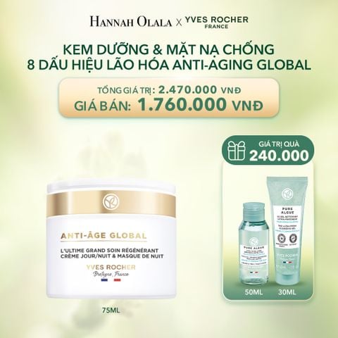  DEAL 20: KEM DƯỠNG & MẶT NẠ CHỐNG 8 DẤU HIỆU LÃO HÓA ANTI-AGING GLOBAL 