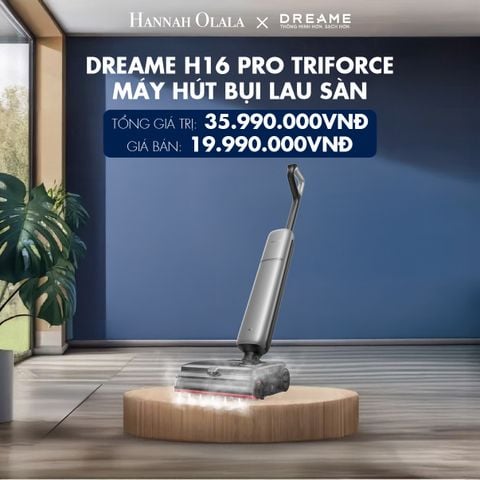  DREAME H16 PRO TRIFORCE MÁY HÚT BỤI LAU SÀN HƠI NƯỚC 200ºC - GIẶT NÓNG 90°C - LAU SÀN VỚI BỌT CHUYÊN SÂU - BH 24 THÁNG 