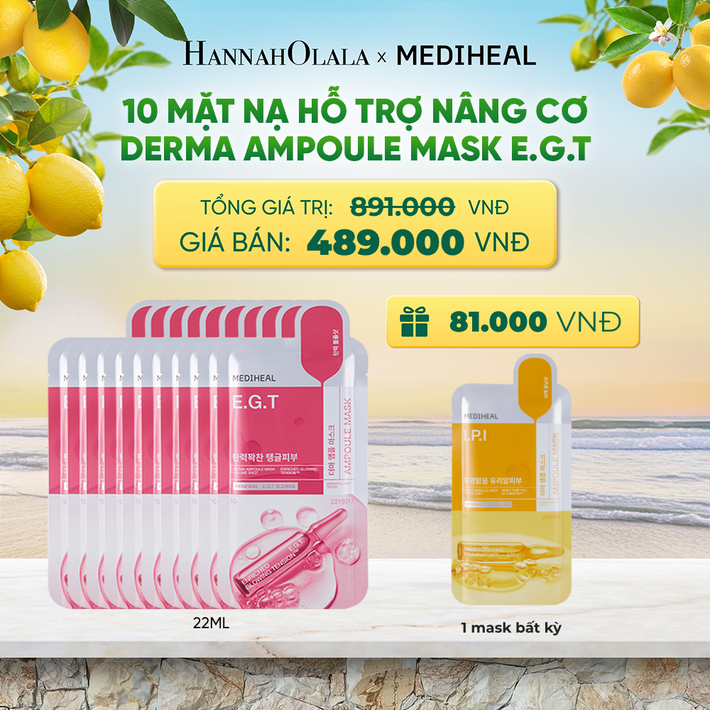  MẶT NẠ DERMA AMPOULE MASK 26ML (COMBO 10 MIẾNG) BẤT KỲ 
