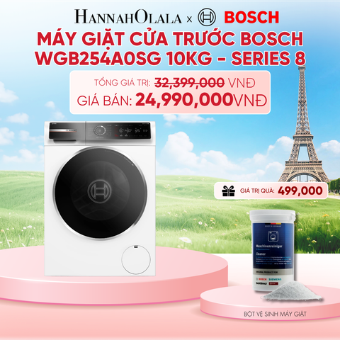  MÁY GIẶT CỬA TRƯỚC BOSCH WGB254A0SG 10KG - SERIES 8 - B201 