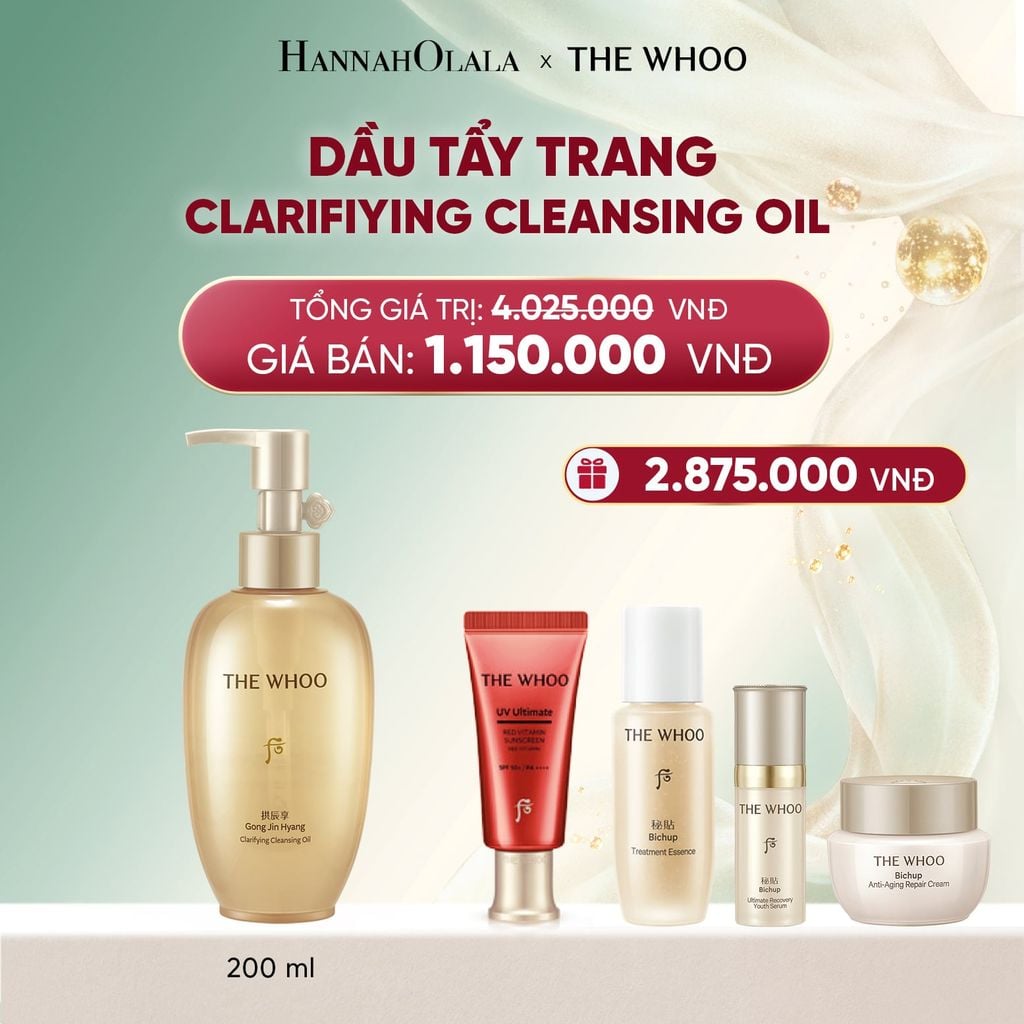  DEAL 20: DẦU TẨY TRANG THE WHOO GONG JIN HYANG CLARIFIYING CLEANSING OIL 200ML 