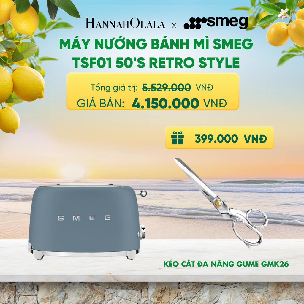  MÁY NƯỚNG BÁNH MÌ SMEG TSF01 50'S RETRO STYLE - A2139 