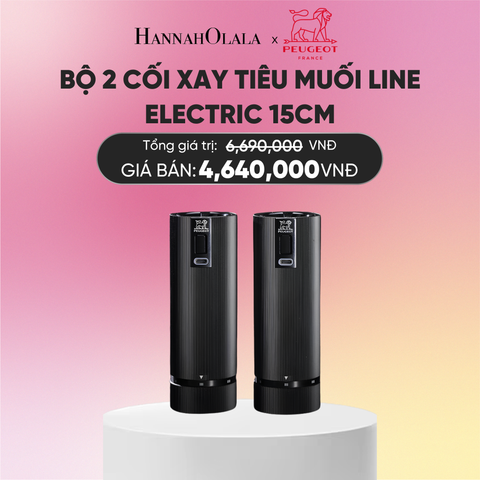  BỘ 2 CỐI XAY TIÊU MUỐI LINE ELECTRIC 15CM
MÀU ĐEN NHÁM 