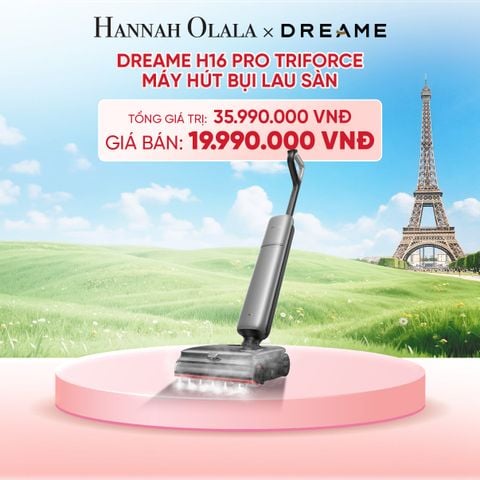  DREAME H16 PRO TRIFORCE MÁY HÚT BỤI LAU SÀN HƠI NƯỚC 200ºC - GIẶT NÓNG 90°C - LAU SÀN VỚI BỌT CHUYÊN SÂU - BH 24 THÁNG - B13 