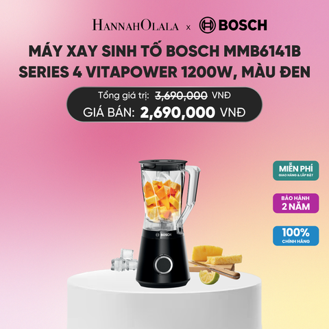 MÁY XAY SINH TỐ BOSCH MMB6141B SERIES 4 VITAPOWER 1200W, MÀU ĐEN_A2036 