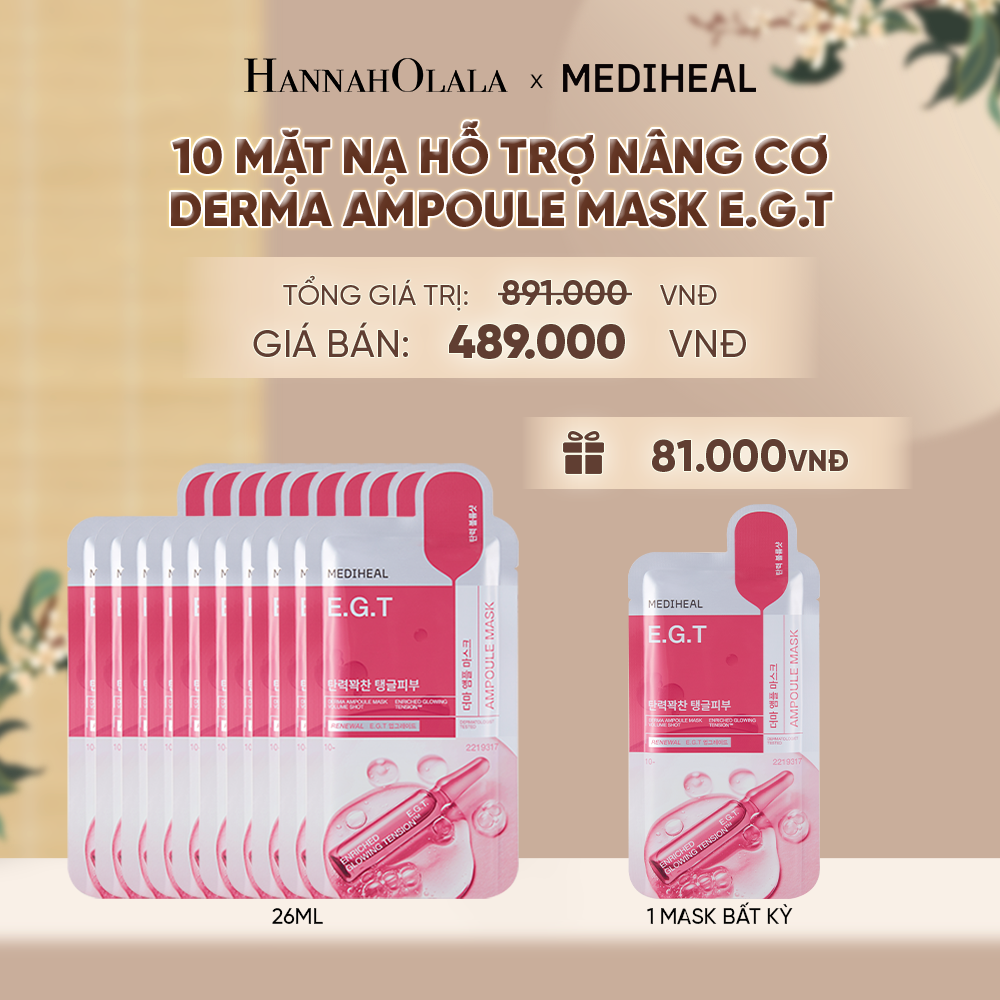  MEDIHEAL MẶT NẠ DERMA AMPOULE MASK 26ML (COMBO 10 MIẾNG) BẤT KỲ - A1686 