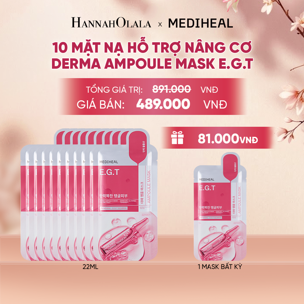  MEDIHEAL MẶT NẠ DERMA AMPOULE MASK 26ML (COMBO 10 MIẾNG) BẤT KỲ - A571 