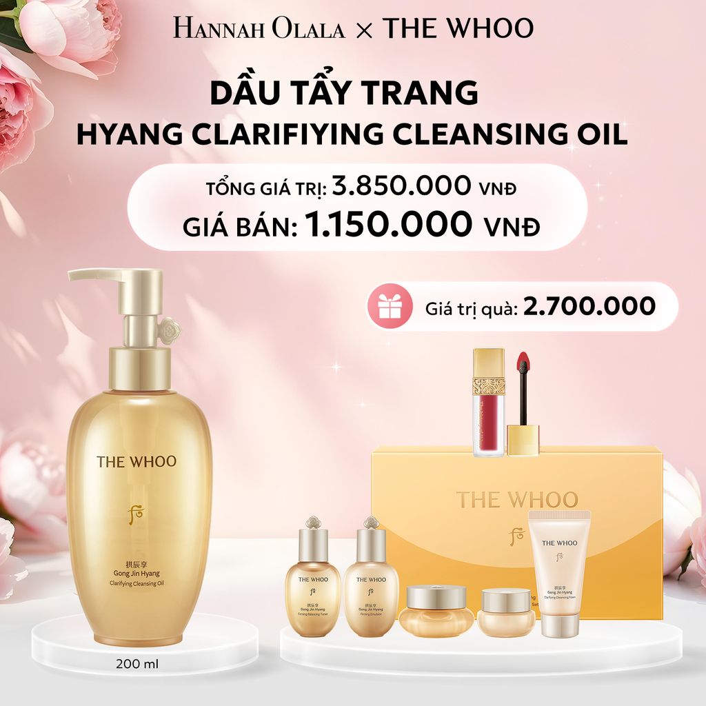  E247: DEAL 20: DẦU TẨY TRANG THE WHOO GONG JIN HYANG CLARIFIYING CLEANSING OIL 200ML - [GIAO HÀNG TỪ 03/10] 