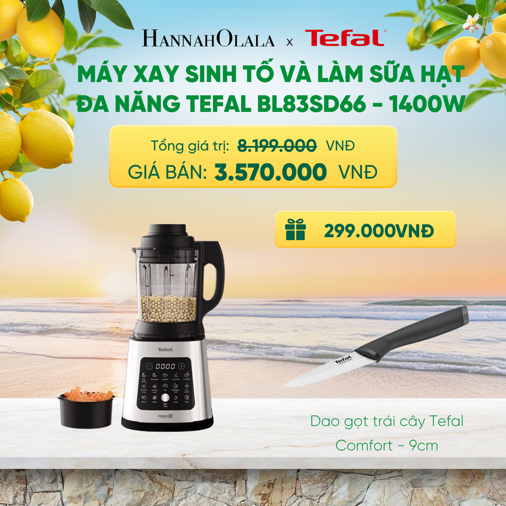  MÁY XAY SINH TỐ VÀ LÀM SỮA HẠT ĐA NĂNG TEFAL BL83SD66 - 1400W 