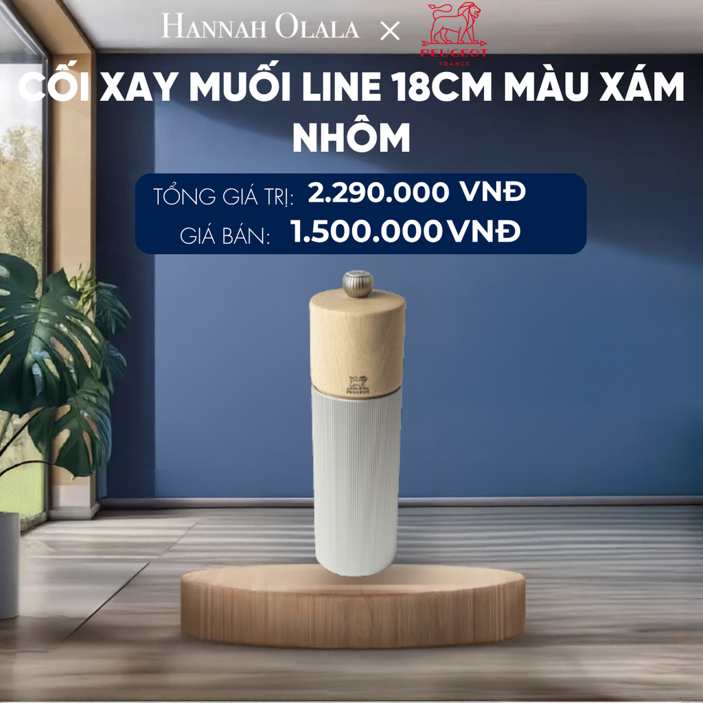  CỐI XAY MUỐI LINE 18CM
MÀU XÁM NHÔM 