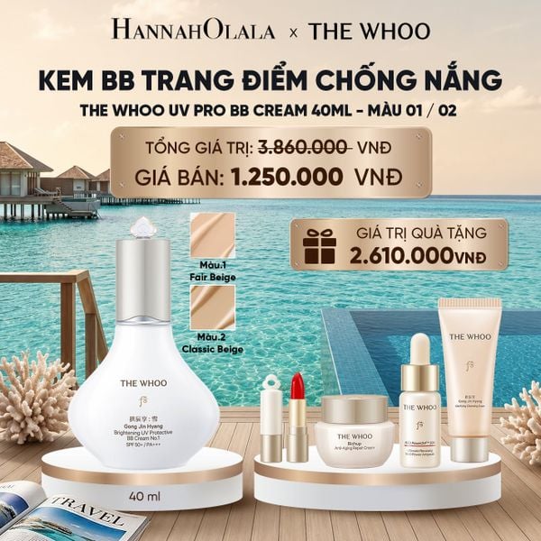  KEM BB TRANG ĐIỂM CHỐNG NẮNG WHOO GONGJINHYANG BRIGHT UV PRO BB CREAM 40ML 