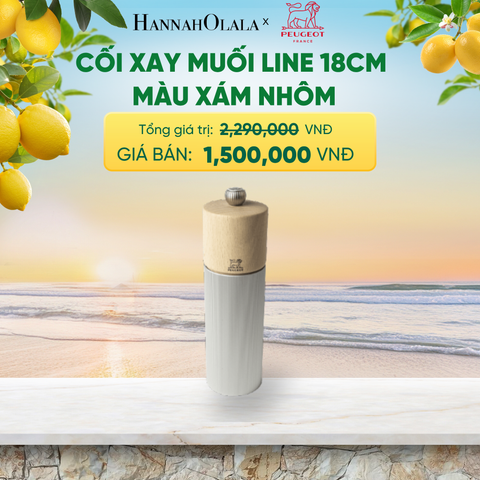  CỐI XAY MUỐI LINE 18CM MÀU XÁM NHÔM - A2583 
