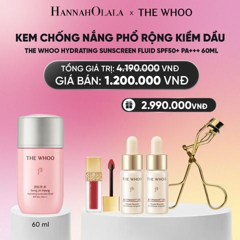 KEM CHỐNG NẮNG PHỔ RỘNG KIỀM DẦU THE WHOO GONGJINHYANG HYDRATING SUNSCREEN FLUID SPF50+ PA+++ 60ML_A184 