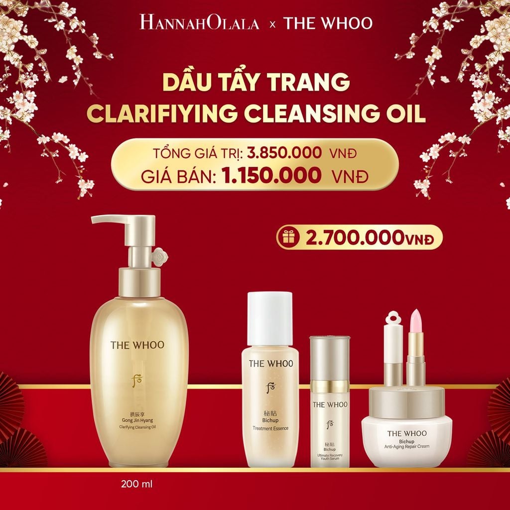  DEAL 21: DẦU TẨY TRANG THE WHOO GONG JIN HYANG CLARIFIYING CLEANSING OIL 200ML 