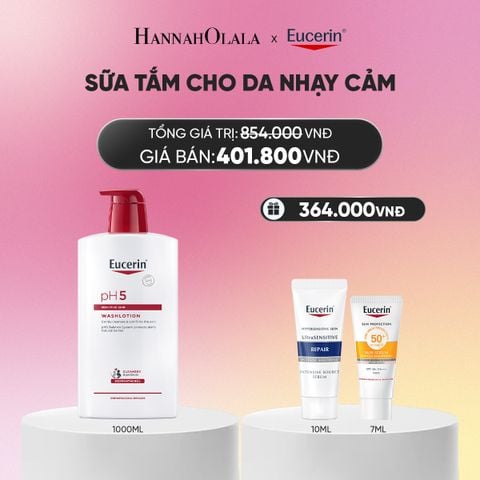  SỮA TẮM CHO DA NHẠY CẢM EUCERIN PH5 SENSITIVE SKIN WASHLOTION 1000ML_A1590 