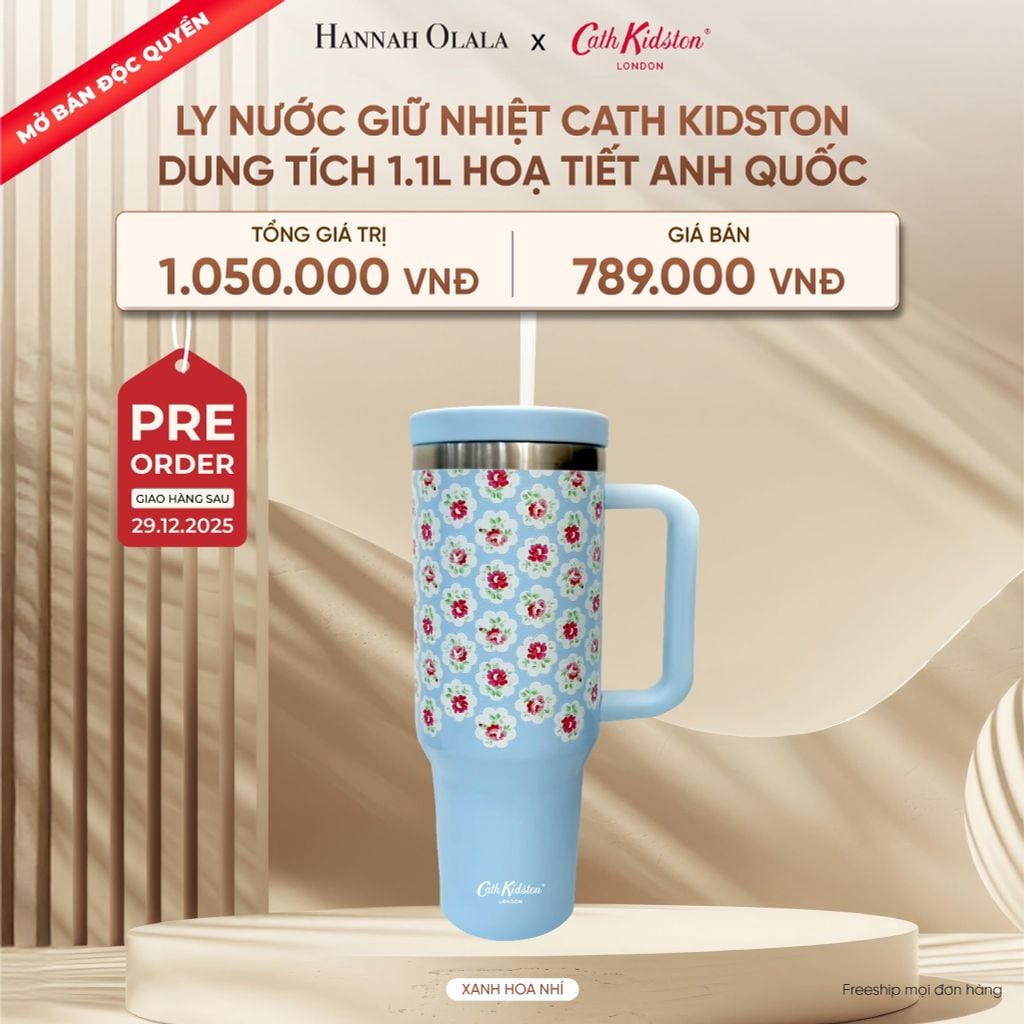  DEAL 20:[PRE-ORDER] [MỞ BÁN ĐỘC QUYỀN] BÌNH NƯỚC GIỮ NHIỆT CATH KIDSTON DUNG TÍCH 1.1L HOẠ TIẾT ANH QUỐC [Giao hàng sau 29.12.2025] 