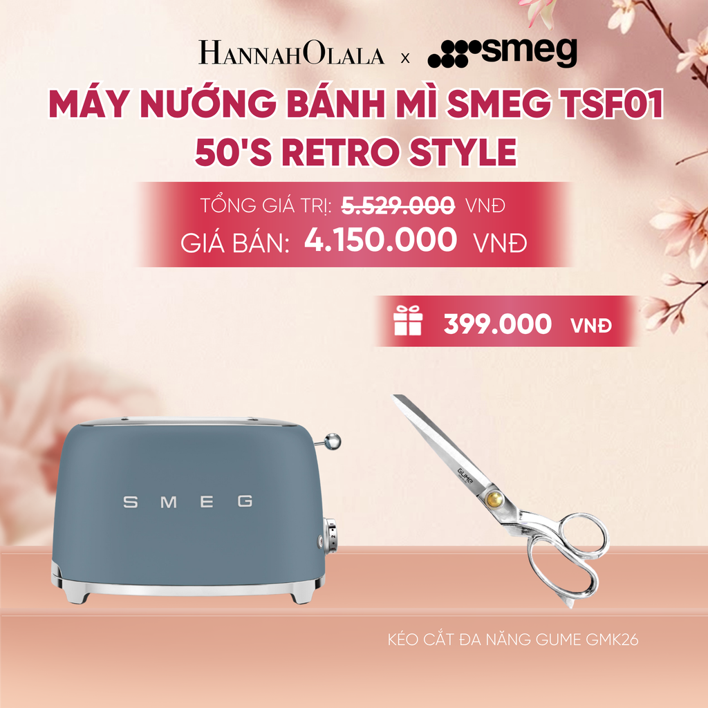  MÁY NƯỚNG BÁNH MÌ SMEG TSF01 50'S RETRO STYLE - A1959 