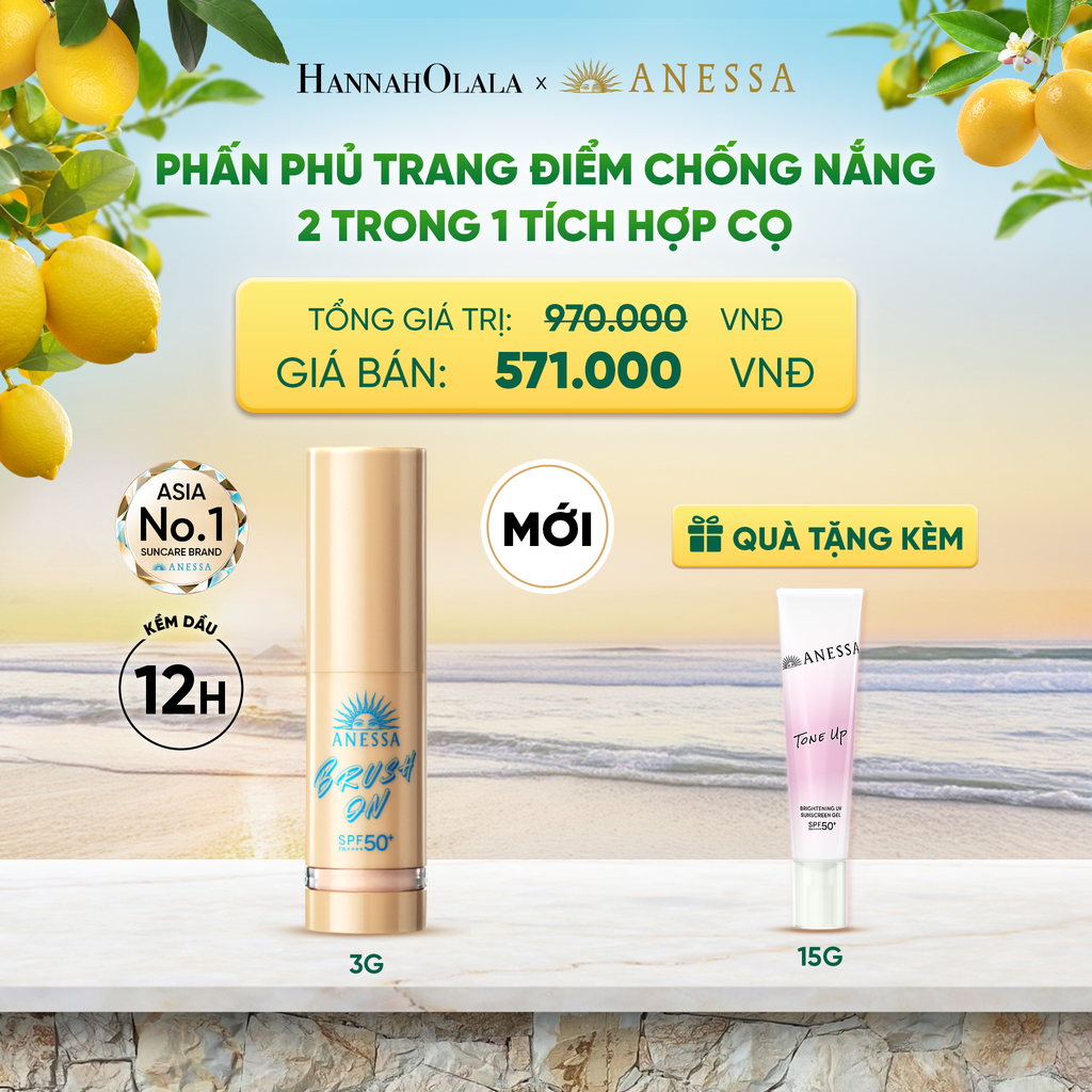  [MỚI] PHẤN PHỦ TRANG ĐIỂM CHỐNG NẮNG 2-TRONG-1 TÍCH HỢP CỌ̣ - DEAL 24 