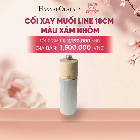  CỐI XAY MUỐI LINE 18CM MÀU XÁM NHÔM - A1070 