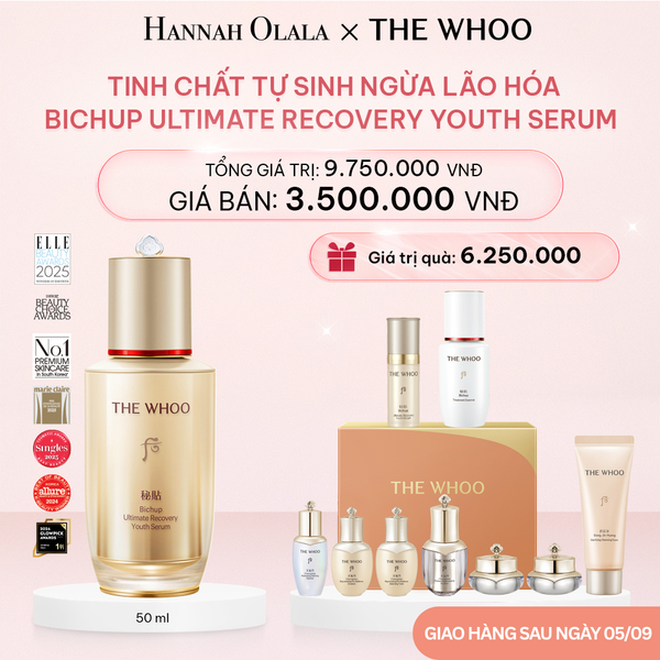  E227_DEAL 1: [PRE-ORDER] TINH CHẤT TỰ SINH NGĂN NGỪA LÃO HÓA THẾ HỆ THỨ 4 THE WHOO BICHUP ULTIMATE RECOVERY YOUTH SERUM 50ML (GIAO HÀNG SAU NGÀY 05/09) 