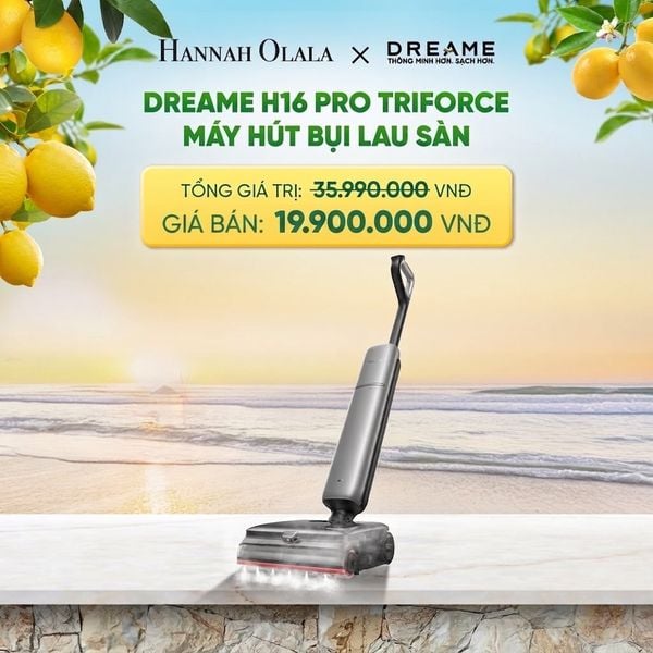  DREAME H16 PRO TRIFORCE MÁY HÚT BỤI LAU SÀN HƠI NƯỚC 200ºC - GIẶT NÓNG 90°C - LAU SÀN VỚI BỌT CHUYÊN SÂU - BH 24 THÁNG 