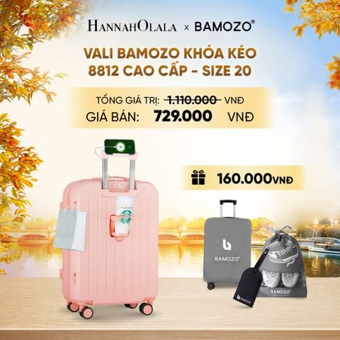  DEAL 13: VALI BAMOZO 8812 CAO CẤP (TẶNG BỌC VALI+ TÚI ĐỰNG GIÀY+TAG THẺ TÊN DA) - E1968 
