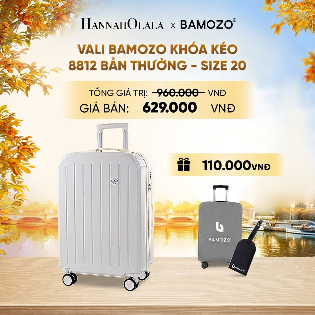  DEAL 14: VALI BAMOZO 8812 BẢN THƯỜNG (TẶNG BỌC VALI + TAG THẺ TÊN DA) - E1979 