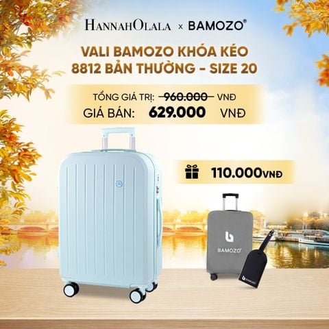 DEAL 14: VALI BAMOZO 8812 BẢN THƯỜNG (TẶNG BỌC VALI + TAG THẺ TÊN DA) - E1979 