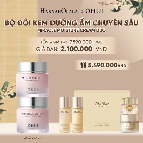  BỘ ĐÔI KEM DƯỠNG ẨM CHUYÊN SÂU OHUI MIRACLE MOISTURE CREAM DUO - A21 