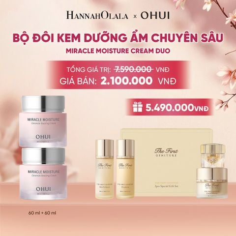  BỘ ĐÔI KEM DƯỠNG ẨM CHUYÊN SÂU OHUI MIRACLE MOISTURE CREAM DUO - A1925 