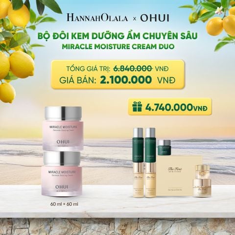 MỚI - BỘ ĐÔI KEM DƯỠNG ẨM CHUYÊN SÂU OHUI MIRACLE MOISTURE CREAM DUO - A73 
