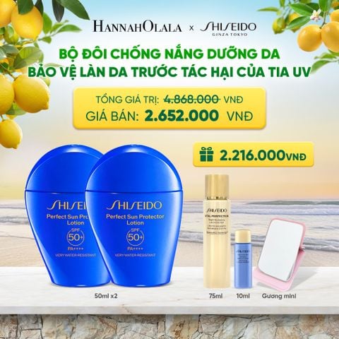  COMBO X2 CHỐNG NẮNG TOÀN DIỆN NGĂN NGỪA LÃO HÓA LÀM MỜ ĐỐM NÂU NHỜ CÔNG NGHỆ PROFENCEL - SỮA CHỐNG NẮNG DƯỠNG DA SHISEIDO - DEAL 13 - A2349 