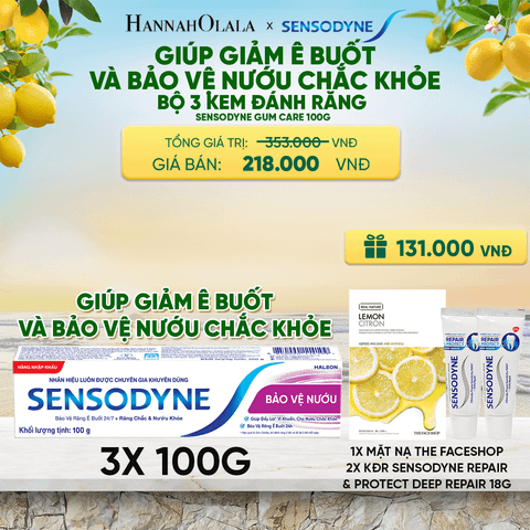  BỘ 3 KEM ĐÁNH RĂNG SENSODYNE GUM CARE 100G GIÚP GIẢM Ê BUỐT VÀ BẢO VỆ NƯỚU CHẮC KHỎE - A2078 