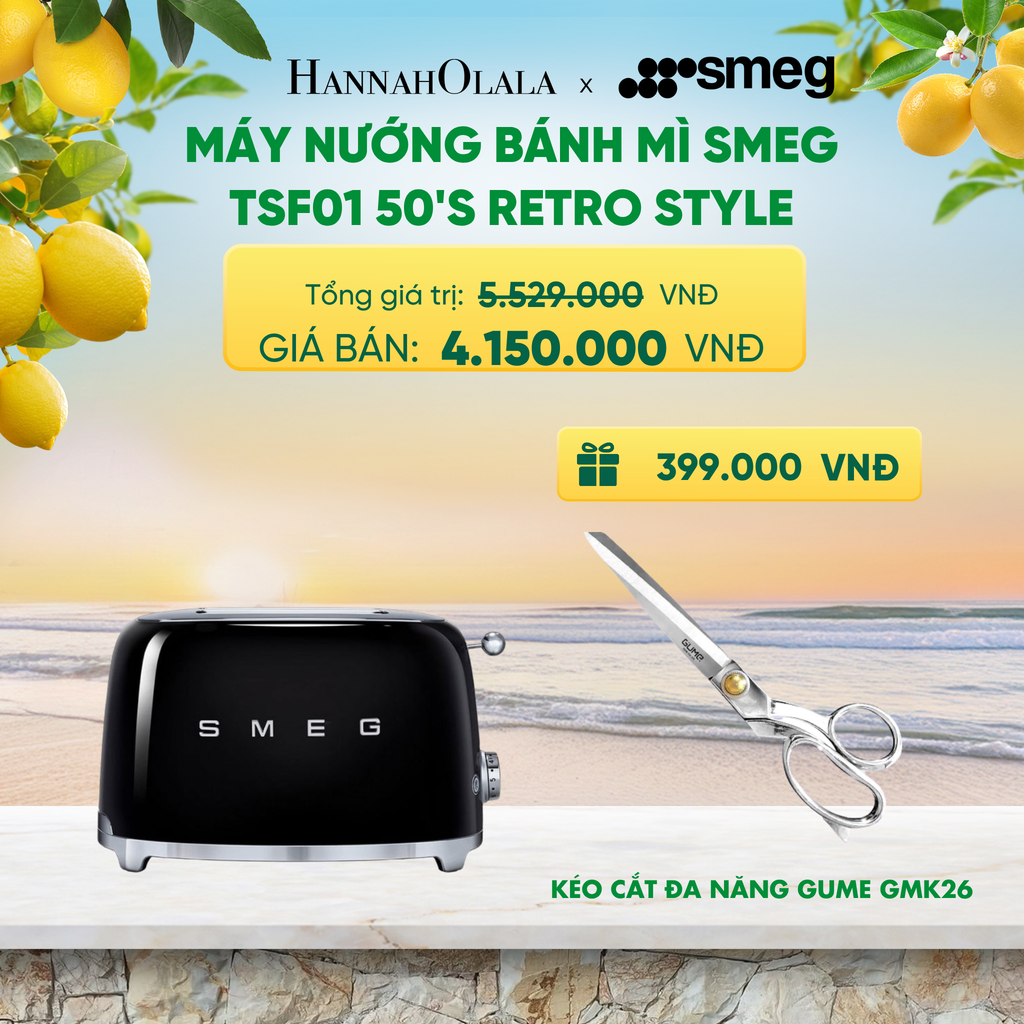  MÁY NƯỚNG BÁNH MÌ SMEG TSF01 50'S RETRO STYLE - A2139 