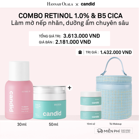  A3_DEAL 11: RETINOL 1.0 30ML & B5 CICA 50ML BỘ ĐÔI LÀM MỜ NẾP NHĂN VÀ DƯỠNG ẨM PHỤC HỒI CHUYÊN SÂU 