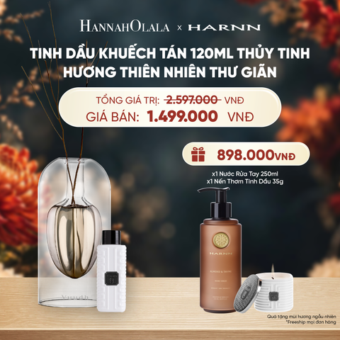  TINH DẦU KHUẾCH TÁN 120ML THUỶ TINH HƯƠNG THIÊN NHIÊN THƯ GIÃN KHÔNG GIAN SỐNG - A4074 