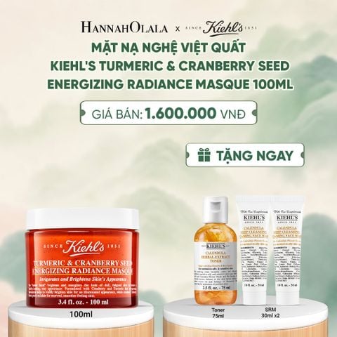  MẶT NẠ NGHỆ VÀ VIỆT QUẤT KIEHL'S GIÚP LÀM SÁNG DA KIEHL'S TURMERIC & CRANBERRY SEED ENERGIZING RADIANCE MASQUE - A140 
